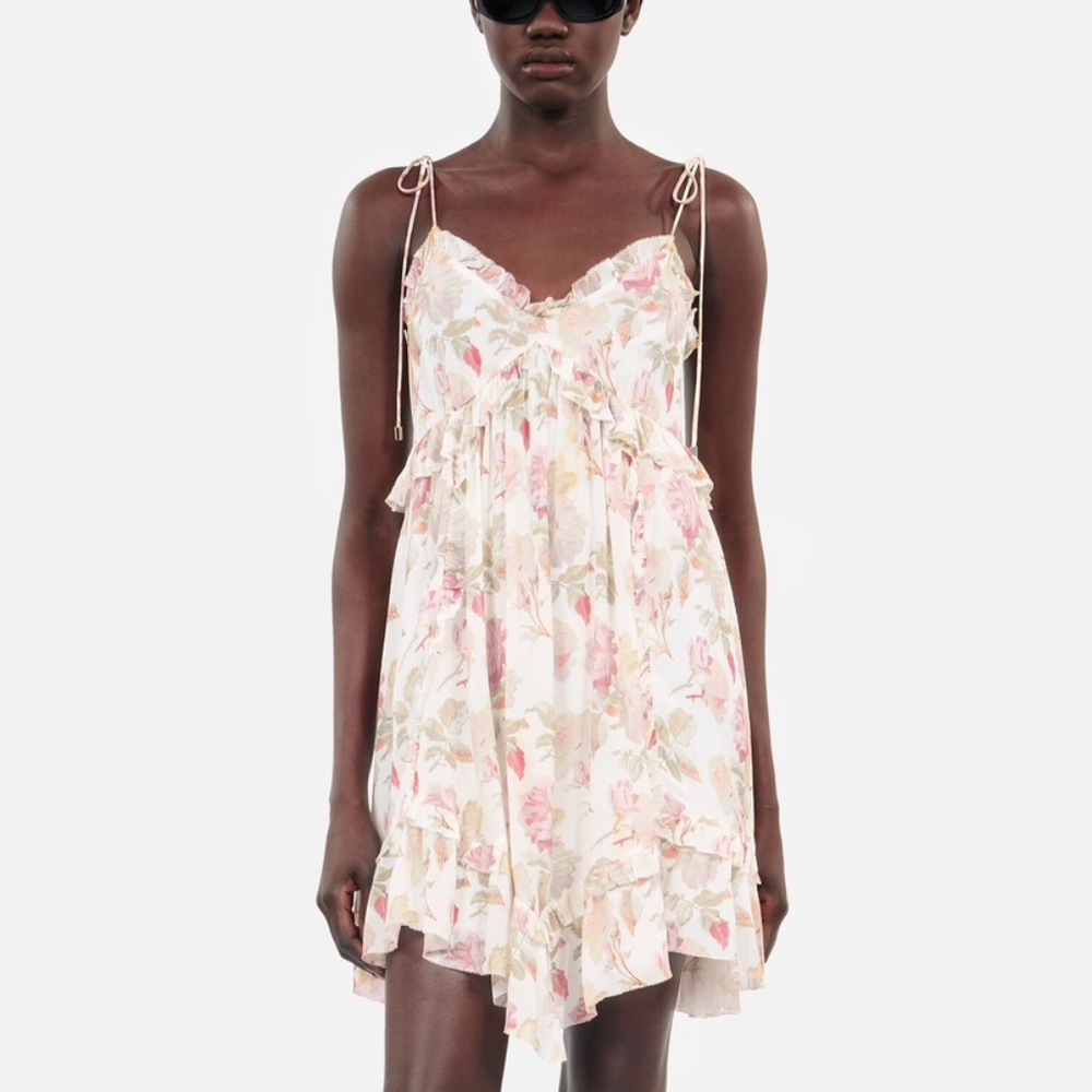 The kooples English roses silk mini dress